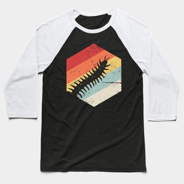 Retro 70s Centipede Baseball T-Shirt by MeatMan